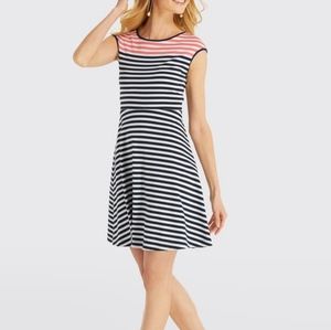 Draper James Stripe A Line Ponte Dress